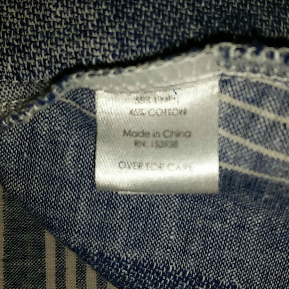 Sloane Ranger Linen Blend Chambray Ruffled Tank - Picture 6 of 6